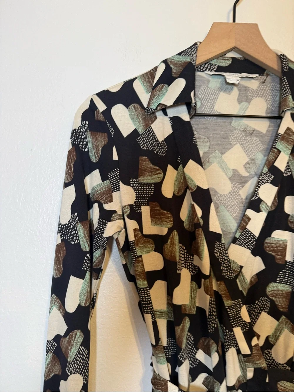 Diane Von Furstenberg 100% Silk New Jeanne 2‎ Dress in Grand Piano Jade Print